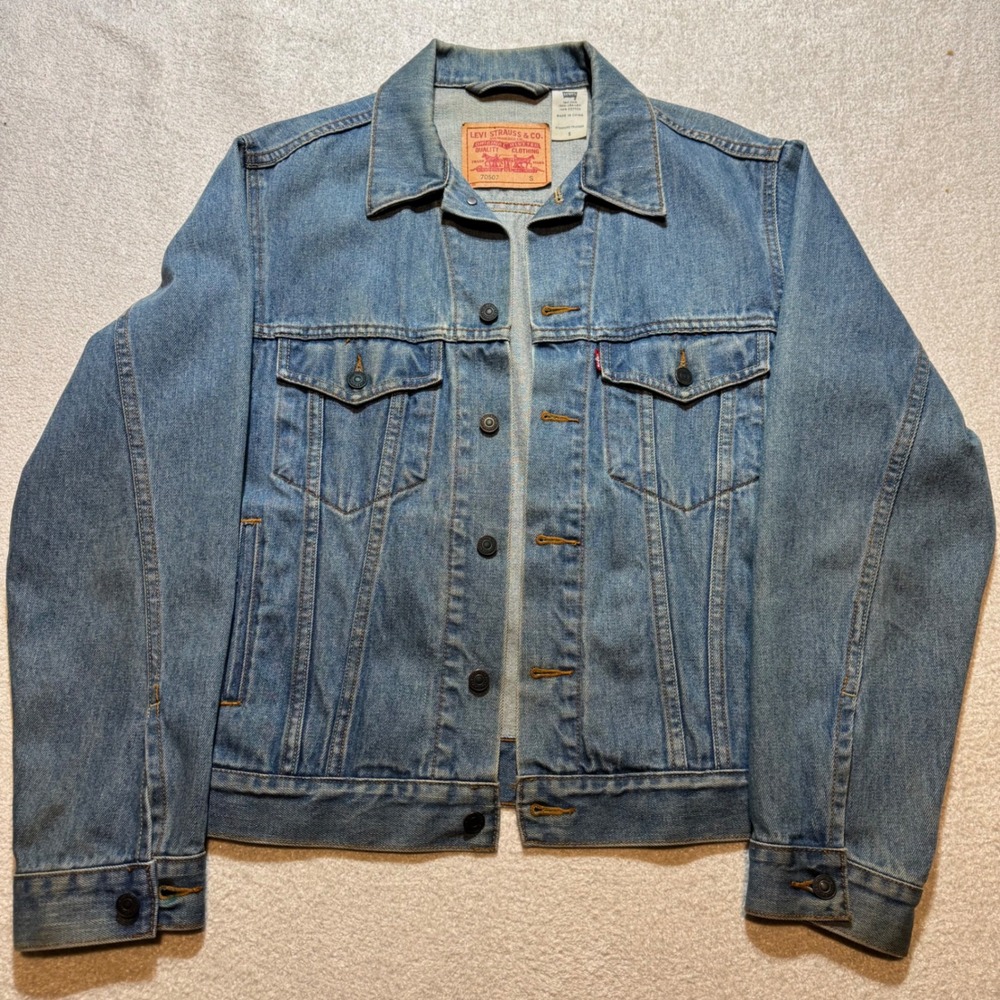 Levi's 70507-0399 Standard Trucker Denim Jacket Blue Wash Men's Small